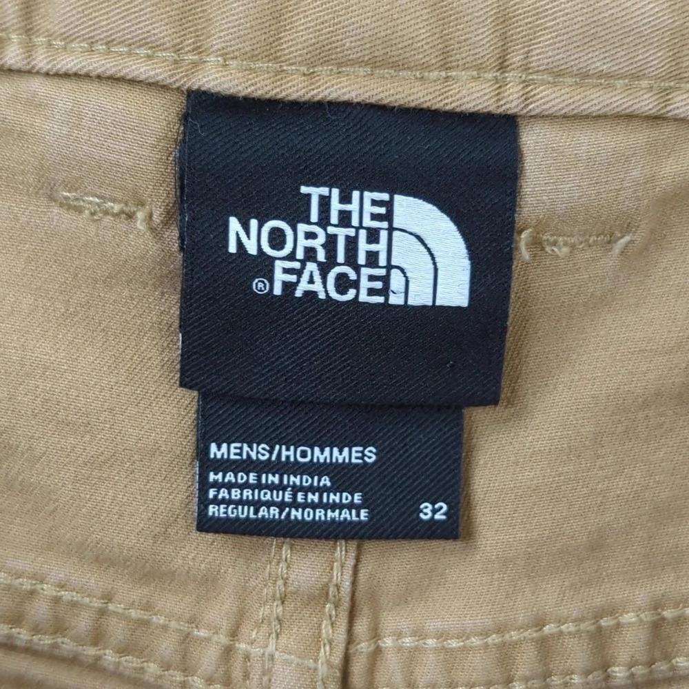 The North Face Shorts Mens 32 Tan Brown Chino Flat Front Hiking Outdoor Stretch - Picture 3 of 10